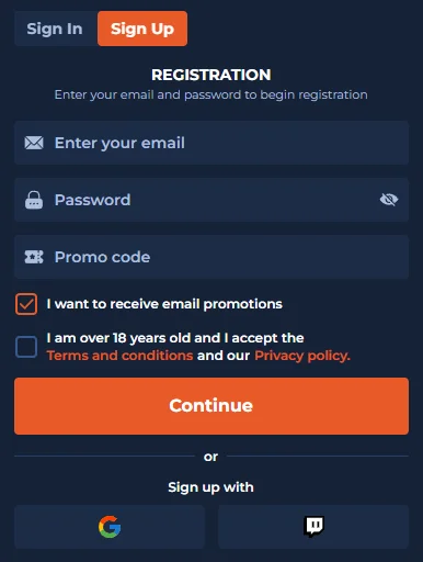 WinRushGo Casino Login